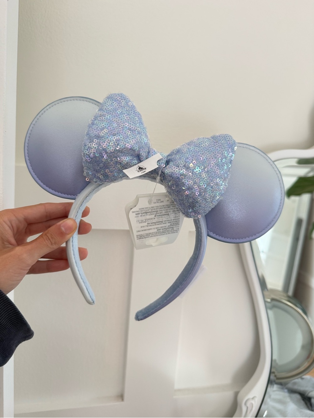 Blue Faux leather Minnie ears